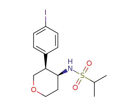 N-[(3S,4S)-3-(4-iodophenyl)tetrahydro-2H-pyran-4-yl]propane-2-sulfonamide
