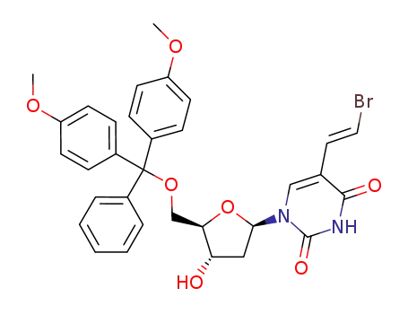 Uridine,
5'-O-[bis(4-methoxyphenyl)phenylmethyl]-5-(2-bromoethenyl)-2'-deoxy-,
(E)-