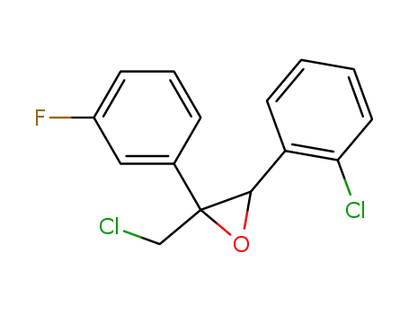 Molecular Structure of 1171922-13-6 (2-Chloromethyl-3-(2-chloro-phenyl)-2-(3-fluoro-phenyl)-oxirane)