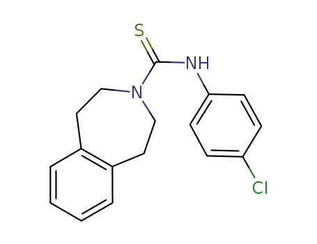 Molecular Structure of 915104-43-7 (N-(4-Chlorophenyl)-1 ,2,4,5-tetrahydro-3H-3-benzazepine-3-carbothioamide)