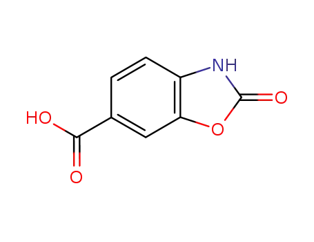 Molecular Structure of 54903-16-1 (2-Oxo-2,3-dihydro-1,3-benzoxazole-6-carboxylic acid)