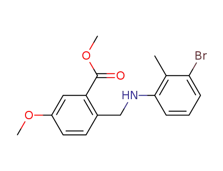 methyl 2-((3-bromo-2-methylphenylamino)methyl)-5-methoxybenzoate