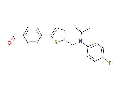 4-(5-(((4-fluorophenyl)(isopropyl)amino)methyl)thiophen-2-yl)benzaldehyde