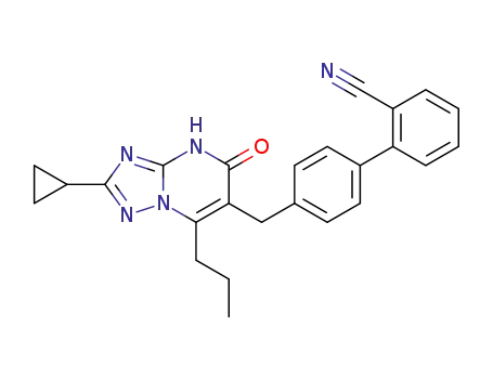 4'-[(2-cyclopropyl-5-oxo-7-propyl-4,5-dihydro[1,2,4]triazolo[1,5-a]pyrimidin-6-yl)methyl]biphenyl-2-carbonitrile