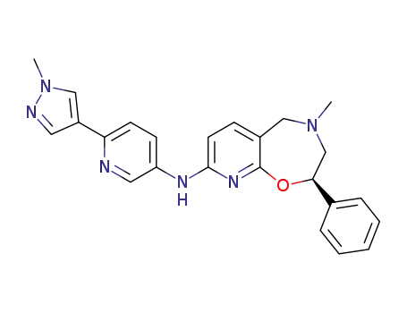 (R)-4-methyl-N-(6-(1-methyl-1H-pyrazol-4-yl)pyridin-3-yl)-2-phenyl-2,3,4,5-tetrahydropyrido[3,2-f][1,4]oxazepin-8-amine