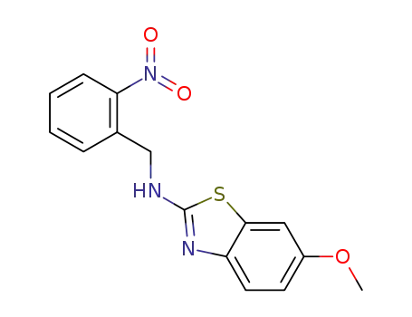 Molecular Structure of 1408323-98-7 (N-(6-methoxybenzothiazol-2-yl)-2-nitrobenzylamine)
