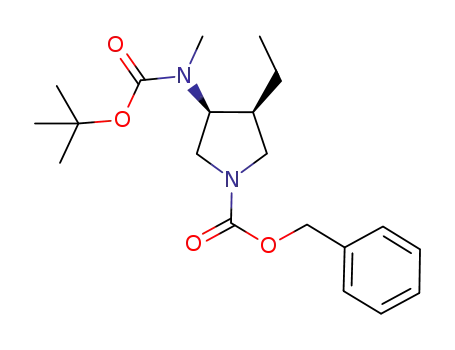 (3S,4S)-1-benzyloxycarbonyl-3-(N-tert-butoxycarbonyl-N-methyl)amino-4-ethylpyrrolidine