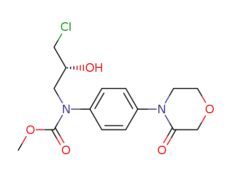 methyl N-(3-chloro-(2R)-2-hydroxy-1-propyl)-N-[4-(3-oxo-4-morpholinyl)phenyl]carbamate