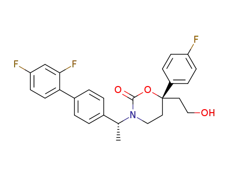 (S)-3-((R)-1-(2',4'-difluoro-[1,1'-biphenyl]-4-yl)ethyl)-6-(4-fluorophenyl)-6-(2-hydroxyethyl)-1,3-oxazinan-2-one