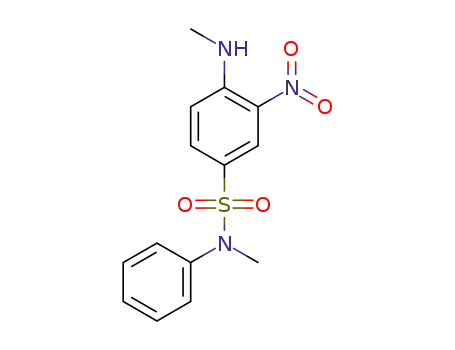 Molecular Structure of 1095501-93-1 (N-methyl-4-(methylamino)-3-nitro-N-phenylbenzene sulfonamide)