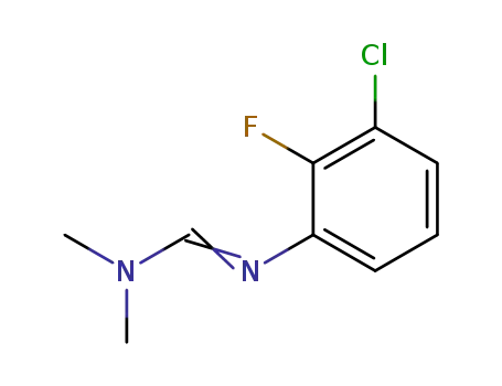 Molecular Structure of 1252041-52-3 (N'-(3-chloro-2-fluoro-phenyl)-N,N-dimethyl-formamidine)