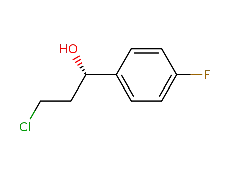 Molecular Structure of 200004-40-6 ((1S)-3-chloro-1-(4-fluorophenyl)propan-1-ol)