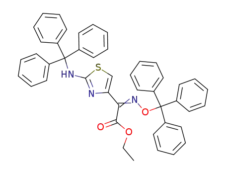 Molecular Structure of 64485-83-2 (ethyl 2-(2-tritylamino-4-thiazolyl)-2-tritylhydroxyiminoacetate)
