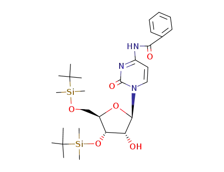 Molecular Structure of 72429-31-3 (N<sup>4</sup>-benzoyl-3',5'-di-O-tert-butyldimethylsilylcytidine)