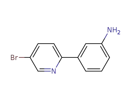 Molecular Structure of 1191616-42-8 (3-(5-bromopyridin-2-yl)aniline)