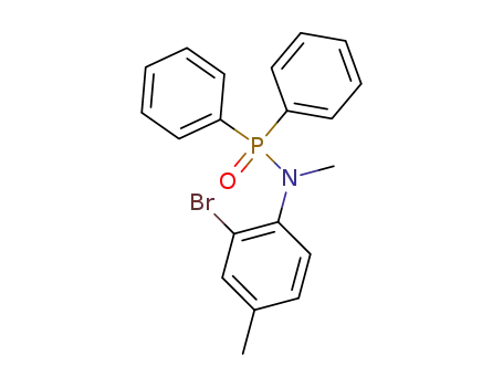 Molecular Structure of 65814-46-2 (Phosphinic amide, N-(2-bromo-4-methylphenyl)-N-methyl-P,P-diphenyl-)