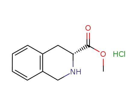 Molecular Structure of 146074-43-3 ((S)-1,2,3,4-TETRAHYDROISOQUINOLINE-3-CARBOXYLIC ACID METHYL ESTER HYDROCHLORIDE)