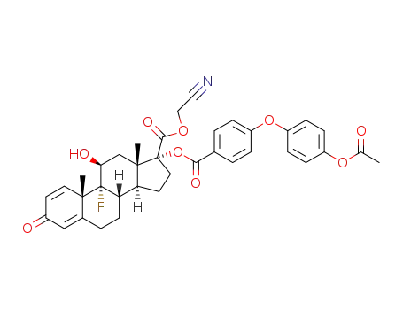 cyanomethyl (11β,17α)-17-{[4-(4-acetoxyphenoxy)benzoyl]oxy}-9-fluoro-11-hydroxy-3-oxoandrosta-1,4-diene-17-carboxylate