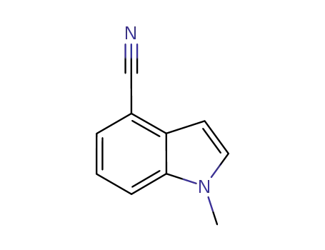 Molecular Structure of 628711-58-0 (1-METHYL-1H-INDOLE-4-CARBONITRILE 97)