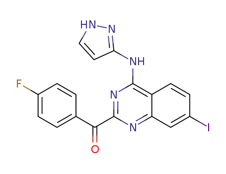 (4-(1H-pyrazol-3-ylamino)-7-iodoquinazolin-2-yl)(4-fluorophenyl)methanone