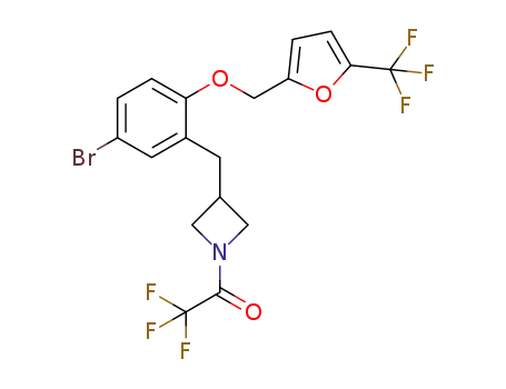 1-{3-[5-bromo-2-(5-trifluoromethyl-furan-2-ylmethoxy)-benzyl]-azetidin-1-yl}-2,2,2-trifluoro-ethanone