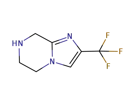 Molecular Structure of 126069-70-3 (Imidazo[1,2-a]pyrazine, 5,6,7,8-tetrahydro-2-(trifluoromethyl)- (9CI))