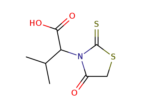 3-methyl-2-(4-oxo-2-sulfanylidene-1,3-thiazolidin-3-yl)butanoic acid