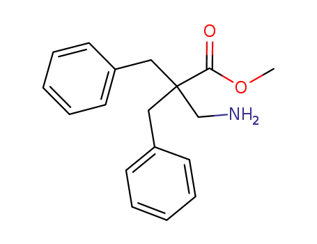 Molecular Structure of 125469-89-8 (Methyl 3-Amino-2,2-dibenzylpropanoate)