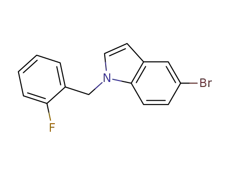 Molecular Structure of 676581-33-2 (N-2-Fluorobenzyl-5-bromoindole)
