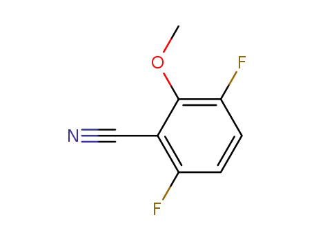 Molecular Structure of 1010413-52-1 (3,6-Difluoro-2-methoxybenzonitrile)