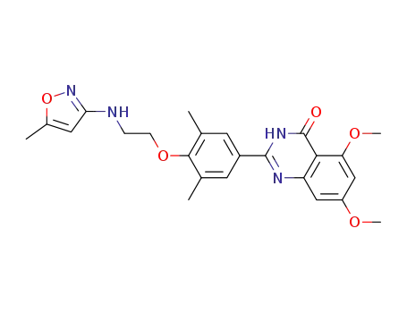 2-(3,5-dimethyl-4-(2-(5-methylisoxazol-3-ylamino)ethoxy)phenyl)-5,7-dimethoxyquinazolin-4(3H)-one