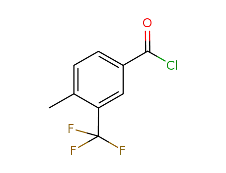 Molecular Structure of 261952-11-8 (4-Methyl-3-(trifluoromethyl)benzoyl chloride)