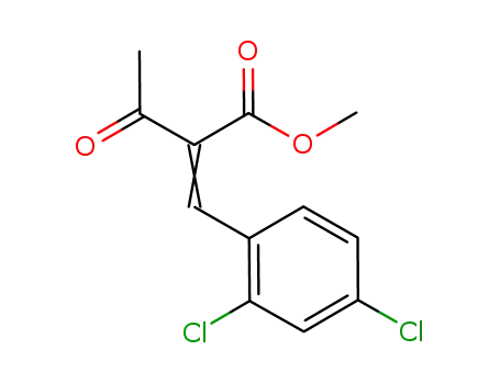 Molecular Structure of 104990-30-9 (Butanoic acid, 2-[(2,4-dichlorophenyl)methylene]-3-oxo-, methyl ester)