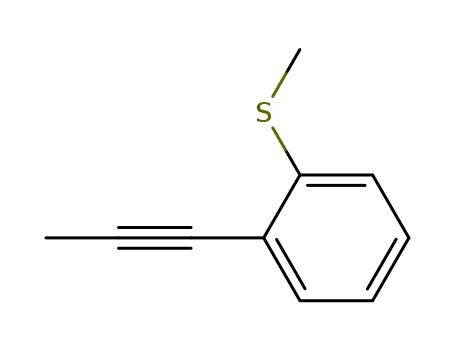 Molecular Structure of 27329-54-0 (Benzene, 1-(methylthio)-2-(1-propynyl)-)
