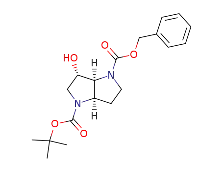 (-)-(3S,3aS,6aR)-3-hydroxyhexahydropyrrolo[3,2-b]pyrrole-1,4-dicarboxylic acid 4-benzyl ester 1-tert-butyl ester