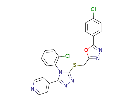 4-(5-((5-(4-chlorophenyl)-1,3,4-oxadiazol-2-yl)methylthio)-4-(2-chlorophenyl)-4H-1,2,4-triazol-3-yl)pyridine