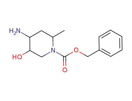 Molecular Structure of 1247884-04-3 (benzyl 4-amino-5-hydroxy-2-methylpiperidine-1-carboxylate)