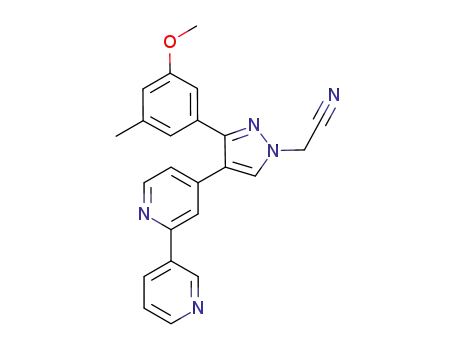 [3-(3-methoxy-5-methylphenyl)-4-(2-(pyridin-3-yl)pyridin-4-yl)-pyrazol-1-yl]acetonitrile