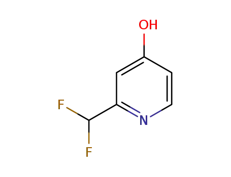 Molecular Structure of 501125-75-3 (4-Pyridinol, 2-(difluoromethyl)- (9CI))