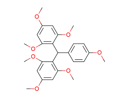 Molecular Structure of 671795-50-9 (Benzene, 1,1'-[(4-methoxyphenyl)methylene]bis[2,4,6-trimethoxy-)