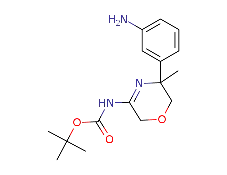 [5-(3-amino-phenyl)-5-methyl-5,6-dihydro-2H-[1,4]oxazin-3-yl]-carbamic acid tert-butyl ester