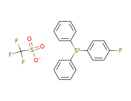 Molecular Structure of 154093-57-9 ((4-FLUOROPHENYL)DIPHENYLSULFONIUM TRIFLATE)