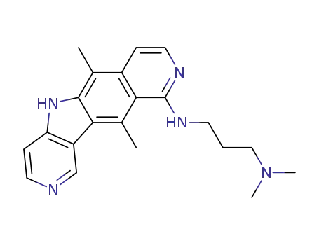 Molecular Structure of 73323-34-9 (1-(gamma-Dimethylaminopropylamino)-5,11-dimethyl-6H-dipyrido(4,3-b)(3, 4-f)indole [French])