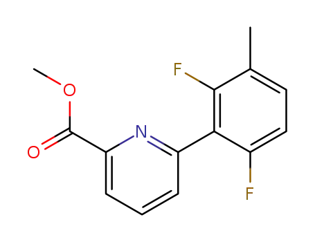 Molecular Structure of 1210419-50-3 (methyl 6-(2,6-difluoro-3-methylphenyl)picolinate)