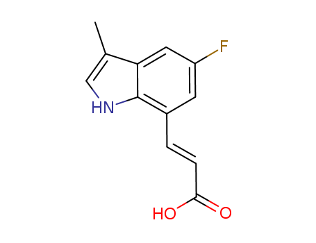 (2E)-3-(5-Fluoro-3-methyl-1H-indol-7-yl)- 2-propenoic acid