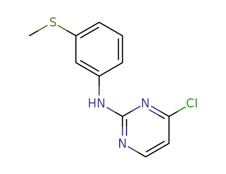 Molecular Structure of 945396-91-8 (4-chloro-N-(3-methylsulfanylphenyl)pyrimidin-2-amine)