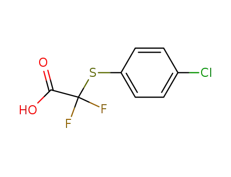 Molecular Structure of 16503-81-4 (2-((4-chlorophenyl)thio)-2,2-difluoroacetic acid)