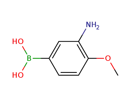 Molecular Structure of 879893-98-8 (3-AMINO-4-METHOXYPHENYLBORONIC ACID)