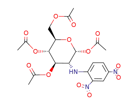 Molecular Structure of 7784-55-6 (1,3,4,6-tetra-O-acetyl-2-deoxy-2-[(2,4-dinitrophenyl)amino]hexopyranose)