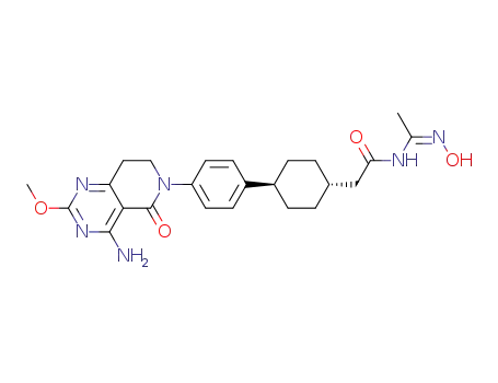 2-((1r,4r)-4-(4-(4-amino-2-methoxy-5-oxo-7,8-dihydropyrido[4,3-d]pyrimidin-6(5H)-yl)phenyl)cyclohexyl)-N-((Z)-1-(hydroxyimino)ethyl)acetamide